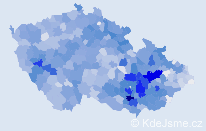 Příjmení: 'Sedláčková', počet výskytů 9132 v celé ČR