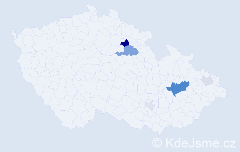 Příjmení: 'Loyka', počet výskytů 13 v celé ČR