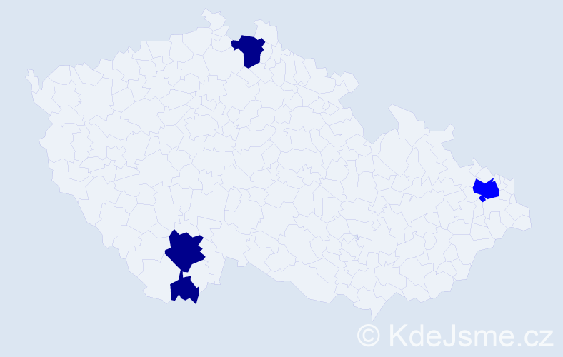 Příjmení: 'Compeĺová', počet výskytů 7 v celé ČR
