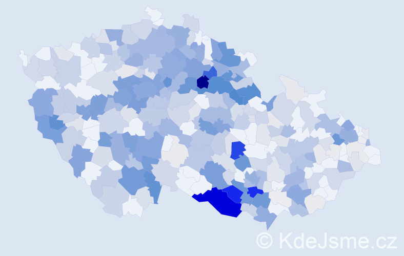 Příjmení: 'Ludvík', počet výskytů 1567 v celé ČR