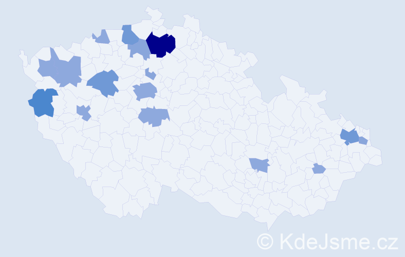 Příjmení: 'Hetto', počet výskytů 36 v celé ČR