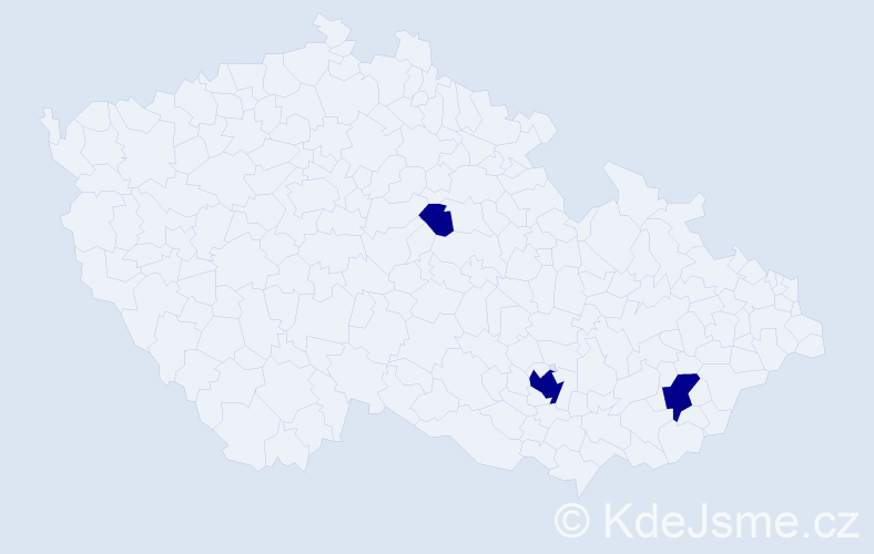 Příjmení: 'Hubšilová', počet výskytů 3 v celé ČR