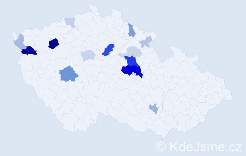 Příjmení: 'Drášilová', počet výskytů 44 v celé ČR