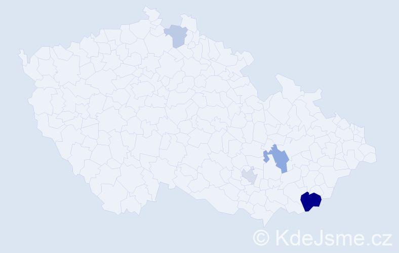 Příjmení: 'Pummer', počet výskytů 25 v celé ČR