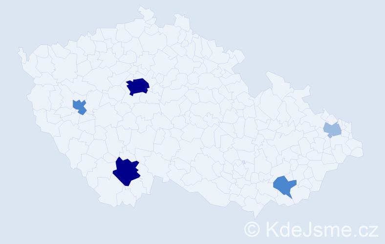 Příjmení: 'Arbet', počet výskytů 13 v celé ČR