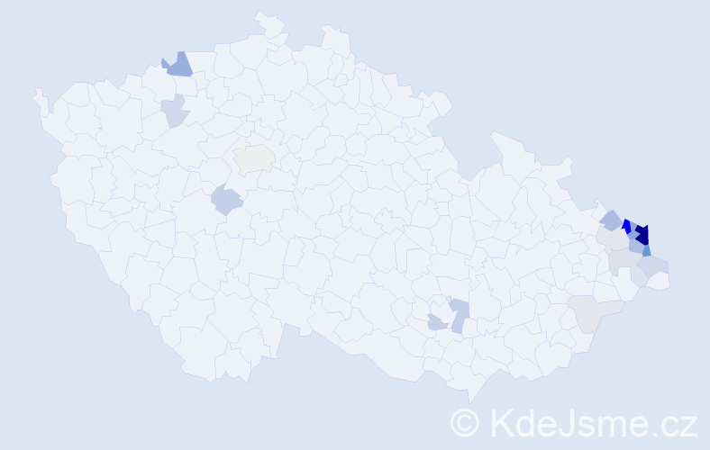 Příjmení: 'Kucharczyk', počet výskytů 89 v celé ČR
