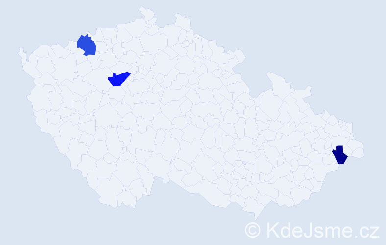 Příjmení: 'Bohačik', počet výskytů 6 v celé ČR