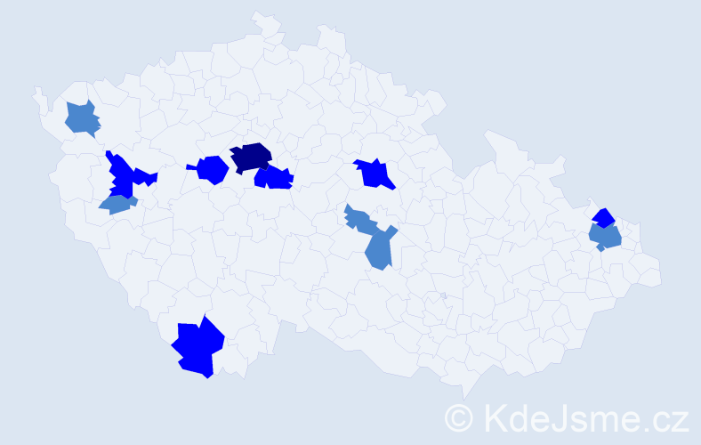 Příjmení: 'Zdechovan', počet výskytů 20 v celé ČR