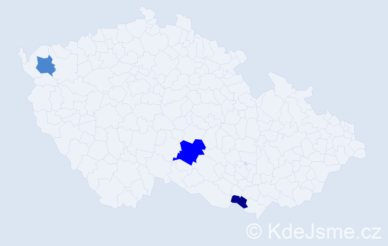 Příjmení: 'Plvanová', počet výskytů 6 v celé ČR