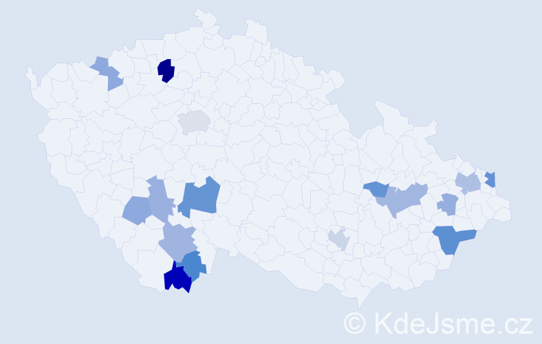 Příjmení: 'Slamka', počet výskytů 32 v celé ČR