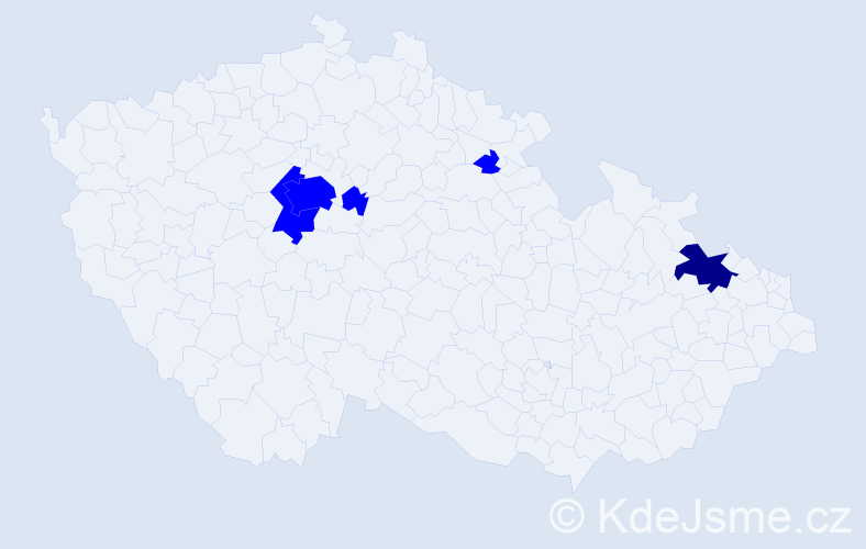 Příjmení: 'Mattei', počet výskytů 6 v celé ČR