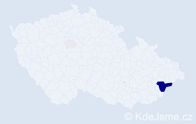 Příjmení: 'Voreková', počet výskytů 6 v celé ČR