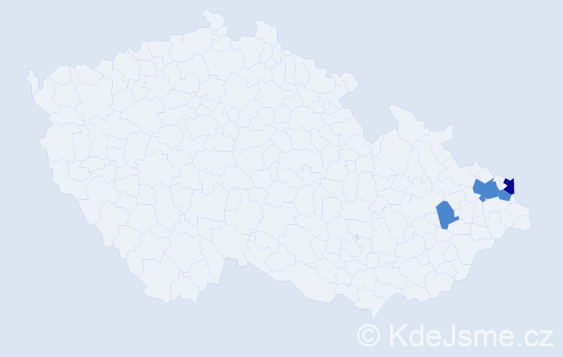 Příjmení: 'Littomerická', počet výskytů 6 v celé ČR