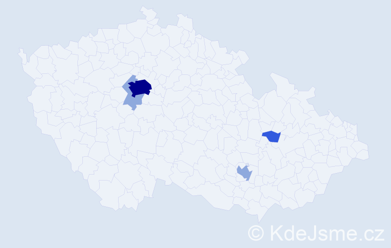 Příjmení: 'Erlec', počet výskytů 10 v celé ČR