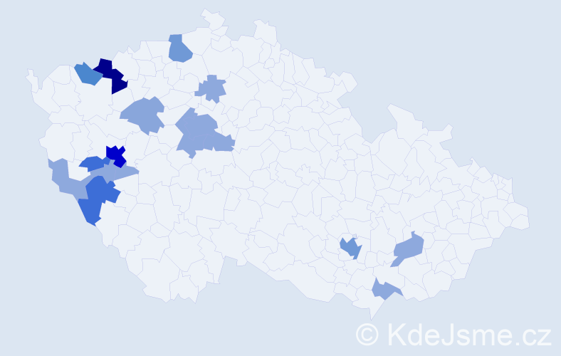 Příjmení: 'Bardoun', počet výskytů 48 v celé ČR