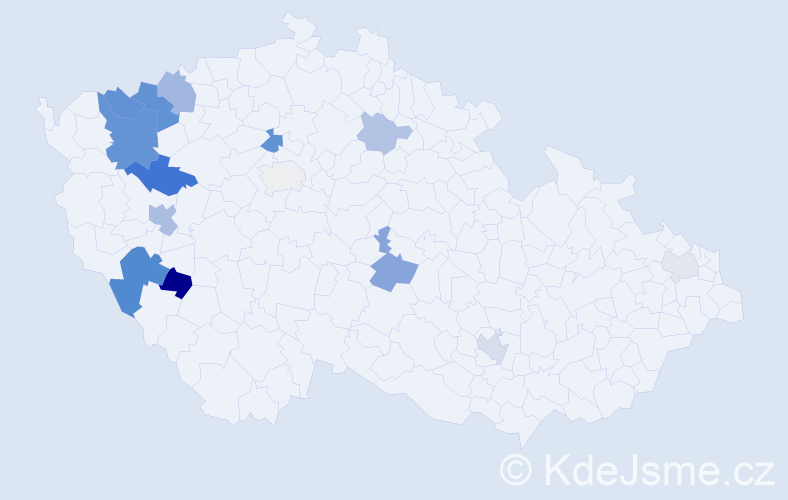 Příjmení: 'Kanická', počet výskytů 32 v celé ČR