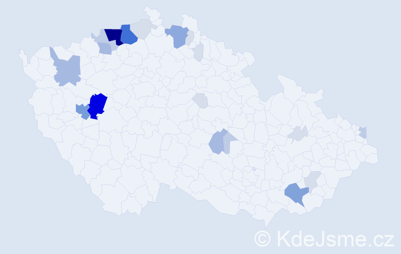 Příjmení: 'Lučková', počet výskytů 86 v celé ČR
