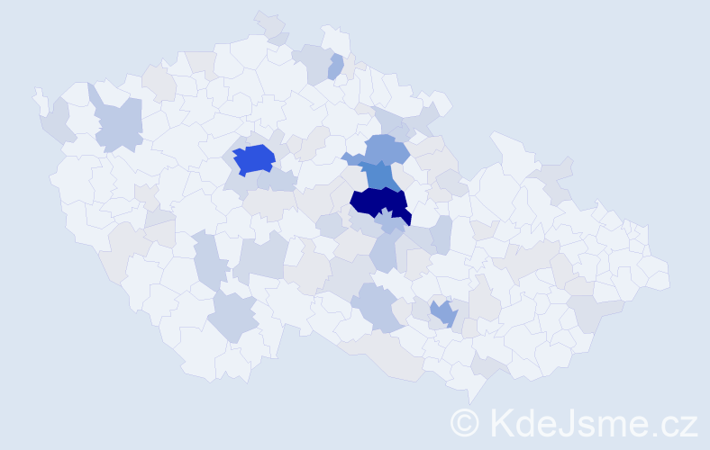 Příjmení: 'Michková', počet výskytů 255 v celé ČR