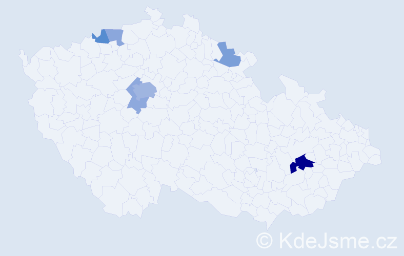 Příjmení: 'Steigerwald', počet výskytů 14 v celé ČR