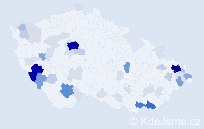 Příjmení: 'Pytlová', počet výskytů 157 v celé ČR