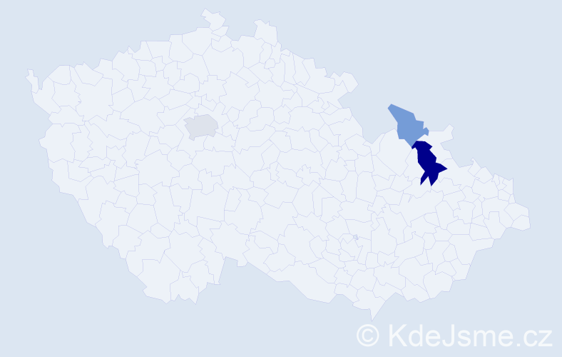 Příjmení: 'Cárach', počet výskytů 6 v celé ČR