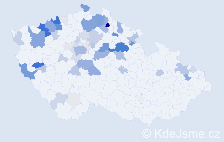 Příjmení: 'Hanka', počet výskytů 207 v celé ČR