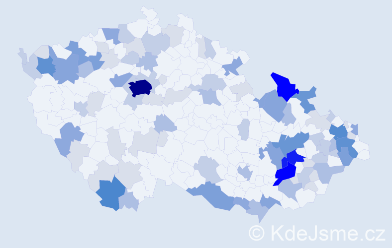 Příjmení: 'Lučanová', počet výskytů 293 v celé ČR