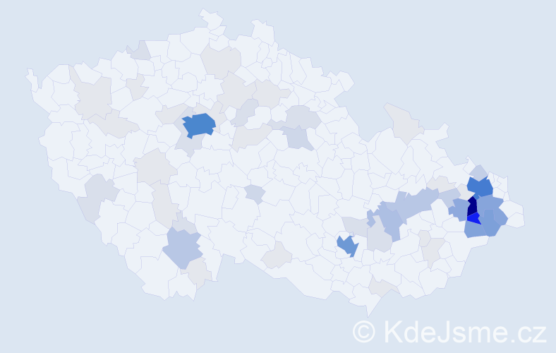 Příjmení: 'Babinec', počet výskytů 242 v celé ČR