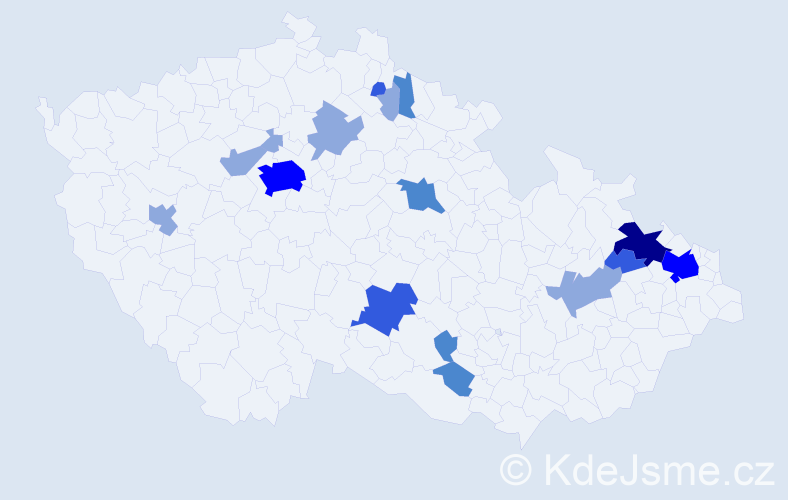 Příjmení: 'Repaská', počet výskytů 36 v celé ČR