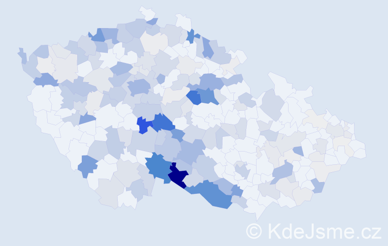 Příjmení: 'Kolman', počet výskytů 763 v celé ČR