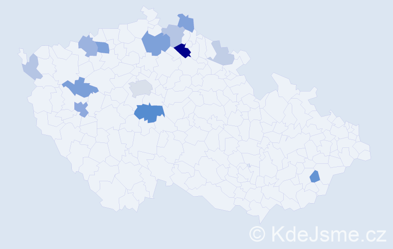 Příjmení: 'Kratzer', počet výskytů 33 v celé ČR