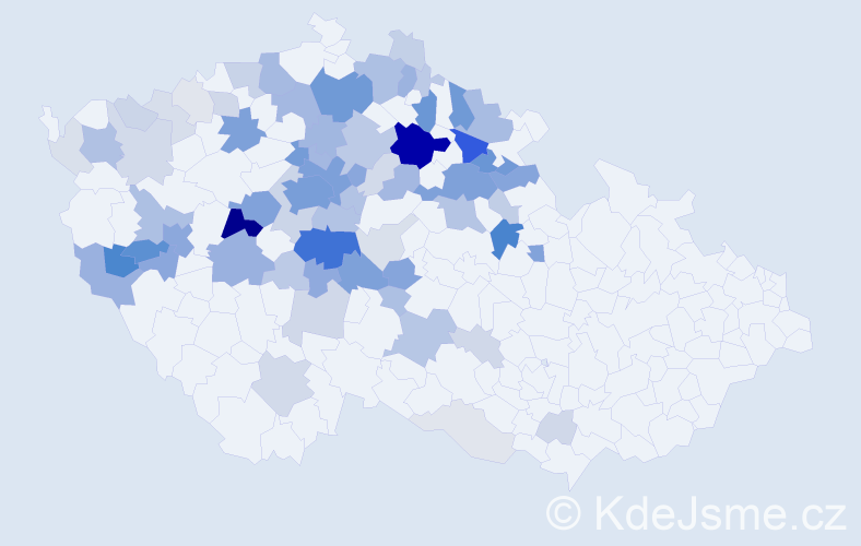 Příjmení: 'Pávová', počet výskytů 323 v celé ČR