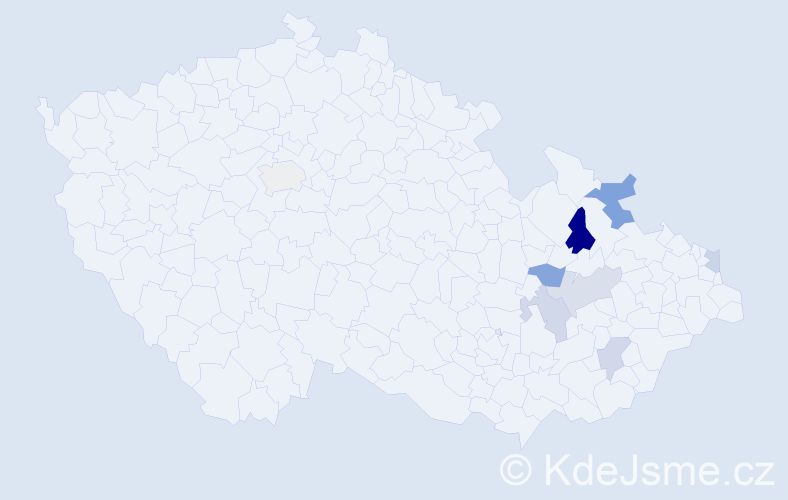 Příjmení: 'Magdziak', počet výskytů 11 v celé ČR