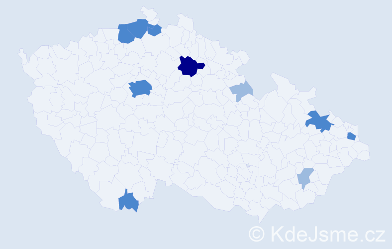 Příjmení: 'Wedlich', počet výskytů 20 v celé ČR