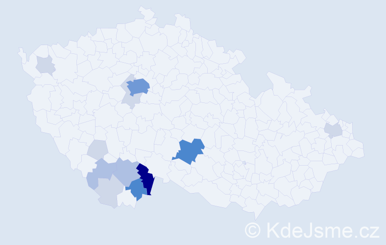 Příjmení: 'Apfelthaler', počet výskytů 43 v celé ČR