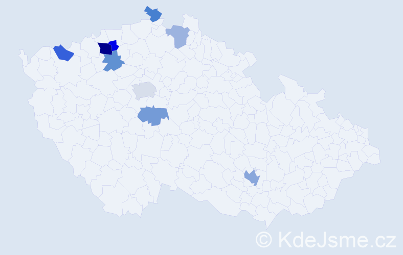 Příjmení: '"Le The"', počet výskytů 15 v celé ČR
