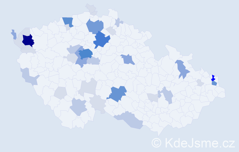 Příjmení: 'Čopák', počet výskytů 122 v celé ČR