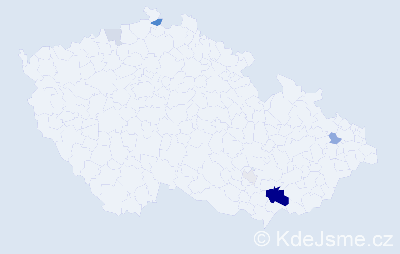 Příjmení: 'Ratuská', počet výskytů 16 v celé ČR