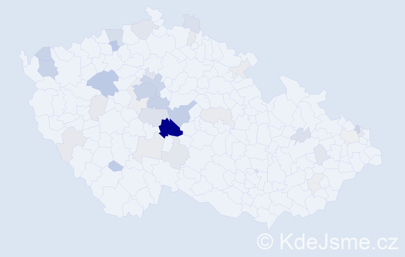 Příjmení: 'Kapek', počet výskytů 120 v celé ČR