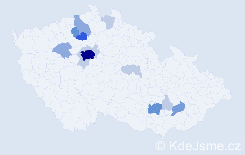 Příjmení: 'Štor', počet výskytů 42 v celé ČR