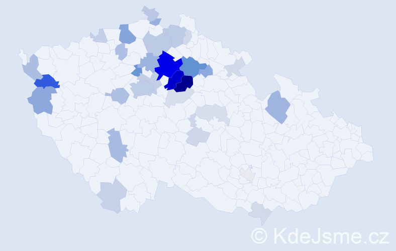 Příjmení: 'Šuk', počet výskytů 105 v celé ČR