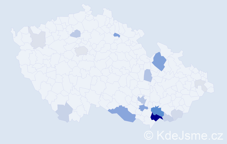 Příjmení: 'Svorová', počet výskytů 59 v celé ČR