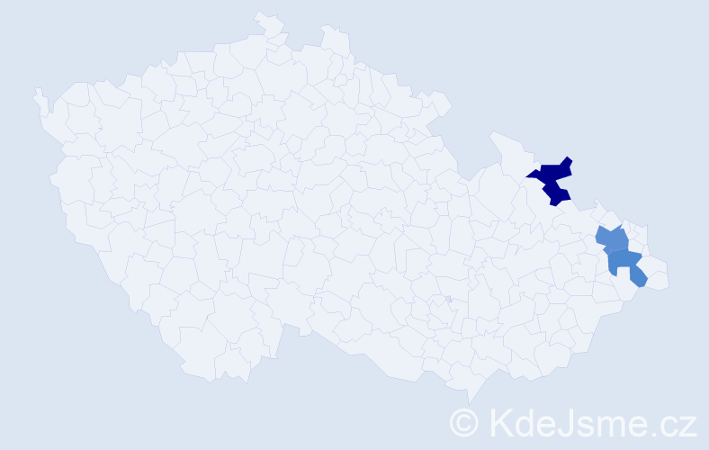 Příjmení: 'Chassaková', počet výskytů 4 v celé ČR