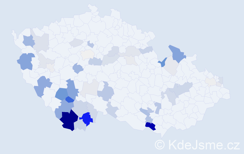 Příjmení: 'Kalianková', počet výskytů 146 v celé ČR