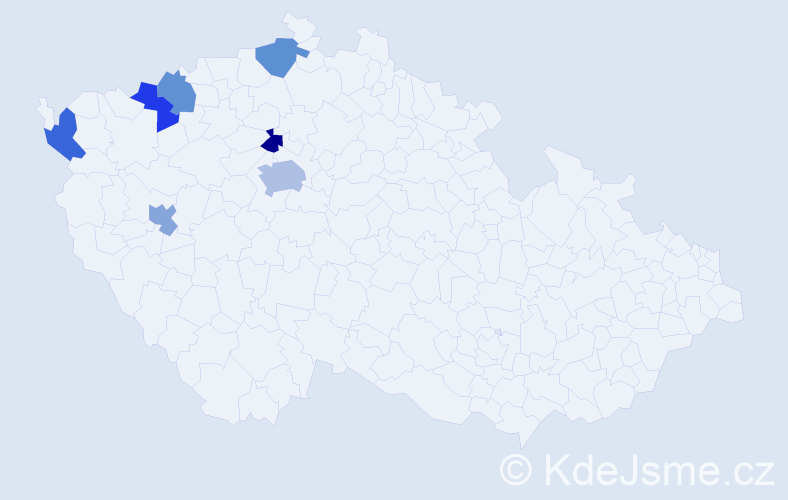 Příjmení: '"Tran Hai"', počet výskytů 9 v celé ČR