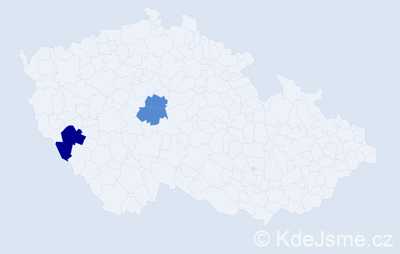 Příjmení: 'Wustinger', počet výskytů 4 v celé ČR