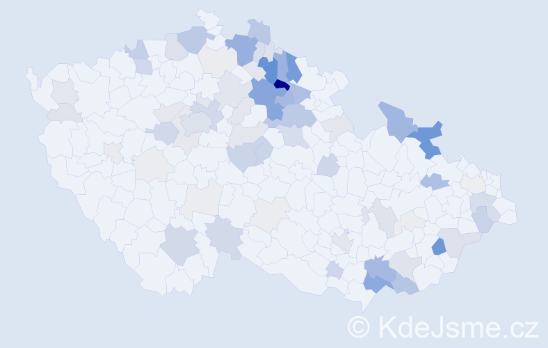 Příjmení: 'Kmínek', počet výskytů 294 v celé ČR