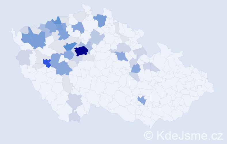 Příjmení: 'Vimr', počet výskytů 207 v celé ČR