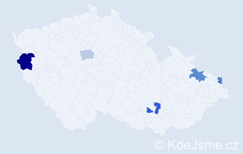 Příjmení: 'Potfajová', počet výskytů 6 v celé ČR