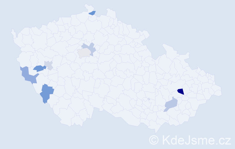 Příjmení: 'Kostrouch', počet výskytů 11 v celé ČR